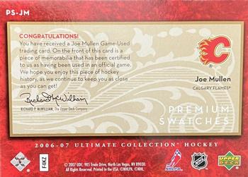 2006-07 Upper Deck Ultimate Collection - Premium Swatches Patches #PS-JM Joe Mullen Back