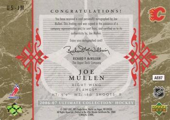 2006-07 Upper Deck Ultimate Collection - Signatures #US-JM Joe Mullen Back