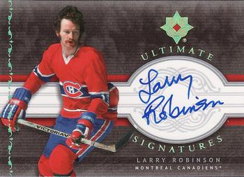 2006-07 Upper Deck Ultimate Collection - Signatures #US-LR Larry Robinson Front
