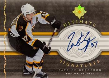 2006-07 Upper Deck Ultimate Collection - Signatures #US-PB Patrice Bergeron Front