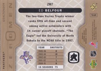 2006-07 Upper Deck - Zero Men #ZM7 Ed Belfour Back