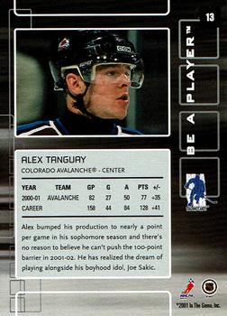 2001-02 Be a Player Memorabilia - Toronto Fall Expo Sapphire #13 Alex Tanguay Back