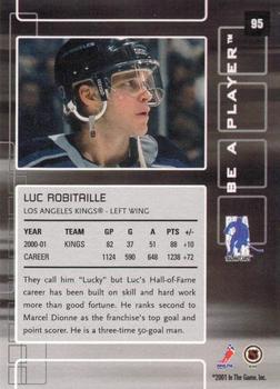 2001-02 Be a Player Memorabilia - Toronto Fall Expo Sapphire #95 Luc Robitaille Back