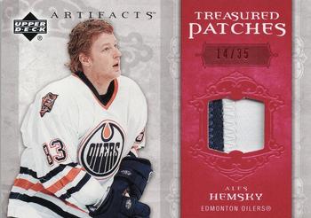 2006-07 Upper Deck Artifacts - Treasured Patches Red #TS-AH Ales Hemsky Front