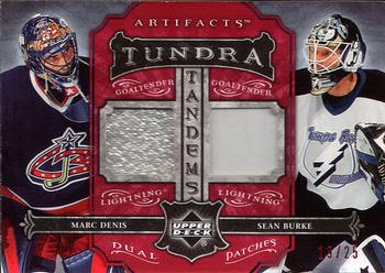 2006-07 Upper Deck Artifacts - Tundra Tandems Dual Patches Red #TT-SM Sean Burke / Marc Denis Front