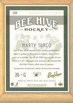 2006-07 Upper Deck Beehive - 5x7 Photo Cards #209 Marty Turco Back