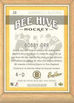 2006-07 Upper Deck Beehive - 5x7 Photo Cards #231 Bobby Orr Back