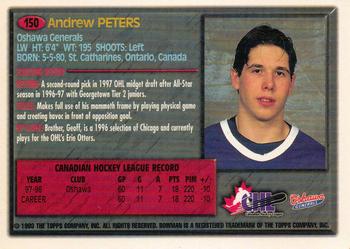 1998 Bowman Chrome CHL #150 Andrew Peters Back