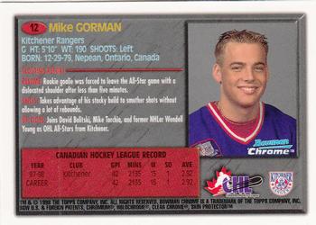 1998 Bowman Chrome CHL #12 Mike Gorman Back