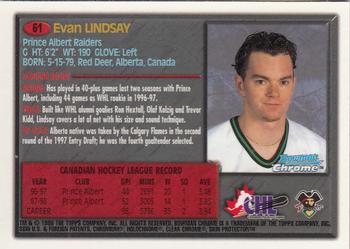 1998 Bowman Chrome CHL #61 Evan Lindsay Back