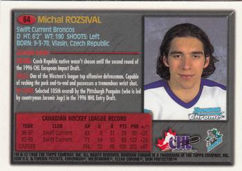 1998 Bowman Chrome CHL #64 Michal Rozsival Back