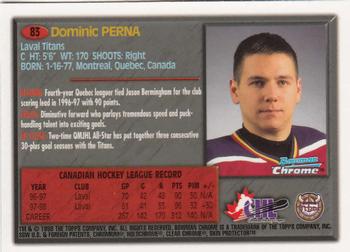 1998 Bowman Chrome CHL #83 Dominic Perna Back