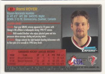 1998 Bowman Chrome CHL #87 Remi Royer Back