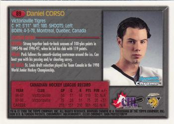1998 Bowman Chrome CHL #89 Daniel Corso Back