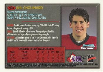 1998 Bowman Chrome CHL #104 Eric Chouinard Back