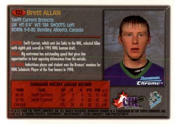 1998 Bowman Chrome CHL #122 Brett Allan Back