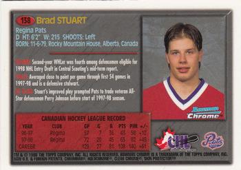 1998 Bowman Chrome CHL #138 Brad Stuart Back