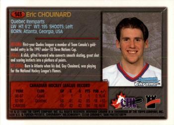 1998 Bowman Chrome CHL #143 Eric Chouinard Back