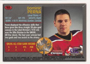 1998 Bowman Chrome CHL #163 Dominic Perna Back
