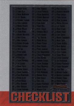 1998 Bowman Chrome CHL #165 Checklist Front