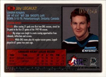 1998 Bowman Chrome CHL - Golden Anniversary #20 Jay Legault Back