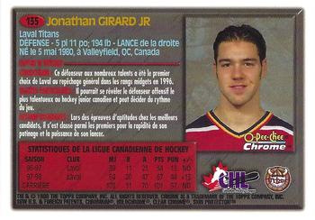 1998 Bowman Chrome CHL - OPC International #135 Jonathan Girard Back