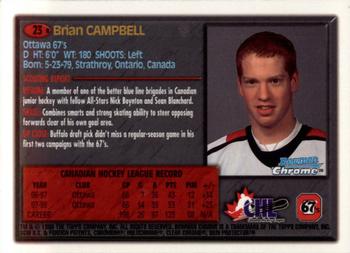 1998 Bowman Chrome CHL - Refractors #23R Brian Campbell Back