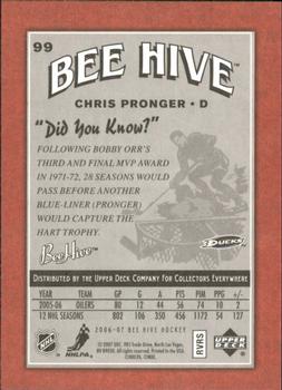 2006-07 Upper Deck Beehive - Red Facsimile Signatures #99 Chris Pronger Back