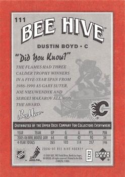 2006-07 Upper Deck Beehive - Red Facsimile Signatures #111 Dustin Boyd Back