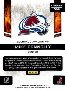 2012-13 Score #506 Mike Connolly Back