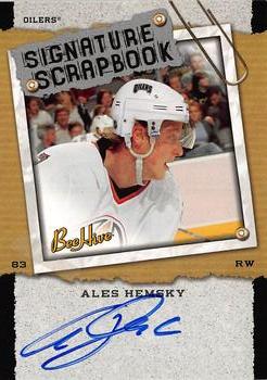 2006-07 Upper Deck Beehive - Signature Scrapbook #SS-AH Ales Hemsky Front