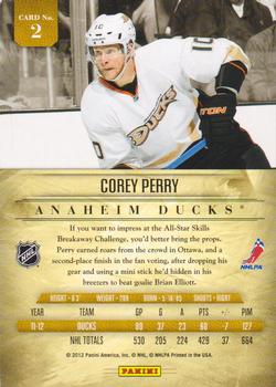 2011-12 Panini Prime #2 Corey Perry Back