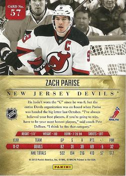 2011-12 Panini Prime #57 Zach Parise Back