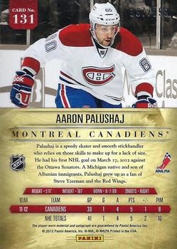 2011-12 Panini Prime #131 Aaron Palushaj Back