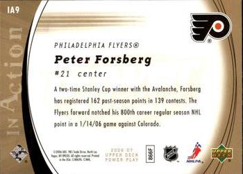 2006-07 Upper Deck Power Play - In Action! #IA9 Peter Forsberg Back
