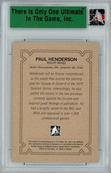 2006-07 In The Game Ultimate Memorabilia #NNO Paul Henderson  Back