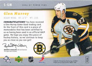 2006-07 Upper Deck Power Play - The Specialists #S-GM Glen Murray Back