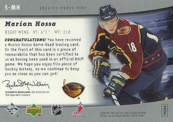 2006-07 Upper Deck Power Play - The Specialists #S-MH Marian Hossa Back