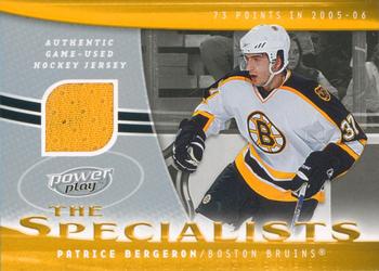 2006-07 Upper Deck Power Play - The Specialists #S-PB Patrice Bergeron Front