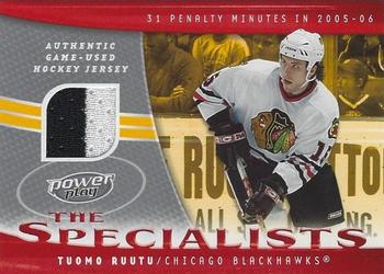 2006-07 Upper Deck Power Play - The Specialists #S-TR Tuomo Ruutu Front