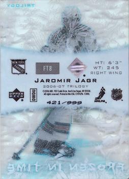 2006-07 Upper Deck Trilogy - Frozen In Time #FT8 Jaromir Jagr Back