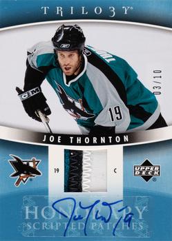 2006-07 Upper Deck Trilogy - Honorary Scripted Patches #HSP-JT Joe Thornton Front