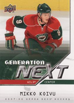 2007-08 Upper Deck - Generation Next #GN25 Mikko Koivu Front