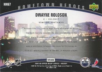 2007-08 Upper Deck - Hometown Heroes #HH67 Dwayne Roloson Back