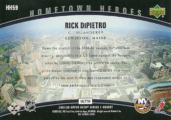 2007-08 Upper Deck - Hometown Heroes #HH59 Rick DiPietro Back