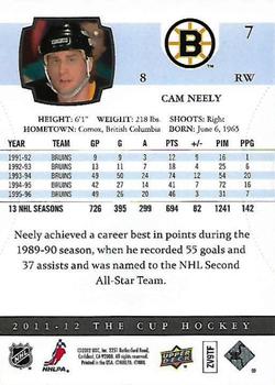 2011-12 Upper Deck The Cup #7 Cam Neely Back
