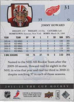 2011-12 Upper Deck The Cup #31 Jimmy Howard Back