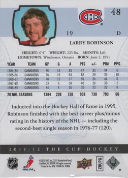 2011-12 Upper Deck The Cup #48 Larry Robinson Back