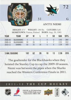 2011-12 Upper Deck The Cup #72 Antti Niemi Back
