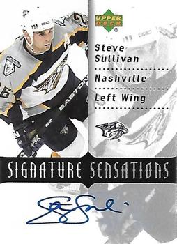 2007-08 Upper Deck - Signature Sensations #SS-SS Steve Sullivan Front